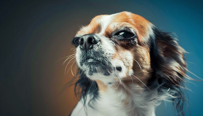 Dog with Flattened Ears